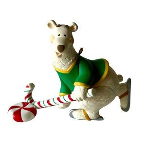 Hallmark - North Pole Star‎ - Hockey Player, Handcrafted & Dated 1999 - Vintage